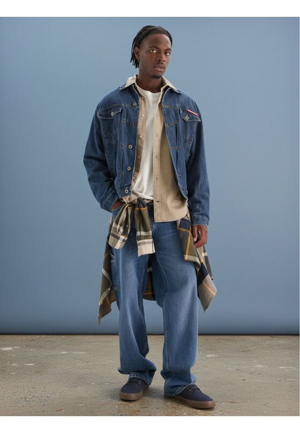 Quiksilver Kurtka jeansowa All Ride Denim Jkt EQYJK04177 Niebieski Regular Fit. Kolor: niebieski. Materiał: bawełna