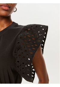 United Colors of Benetton - United Colors Of Benetton T-Shirt 3S6HD107C Czarny Regular Fit. Kolor: czarny. Materiał: bawełna #5