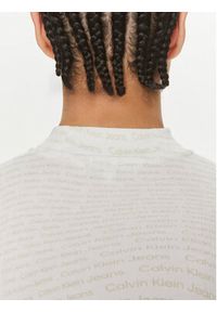 Calvin Klein Jeans T-Shirt J20J223169 Biały Slim Fit. Kolor: biały. Materiał: bawełna #3