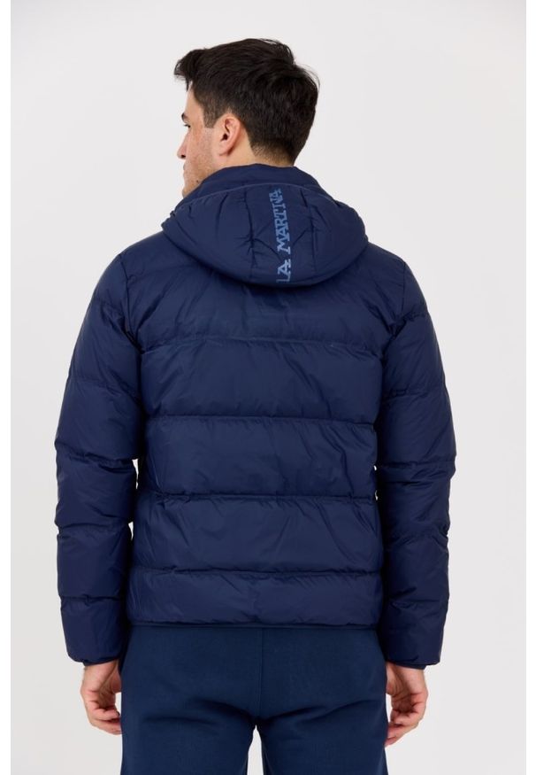 La Martina - LA MARTINA Granatowa pikowana męska kurtka Outerwear Basic Nylon, Rozmiar XXL. Kolor: niebieski. Materiał: nylon. Długość rękawa: długi rękaw. Długość: długie. Styl: elegancki