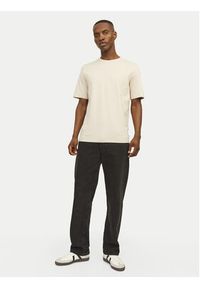 Jack & Jones T-Shirt Oragnic Basic 12156101 Beżowy Regular Fit. Kolor: beżowy. Materiał: bawełna #5