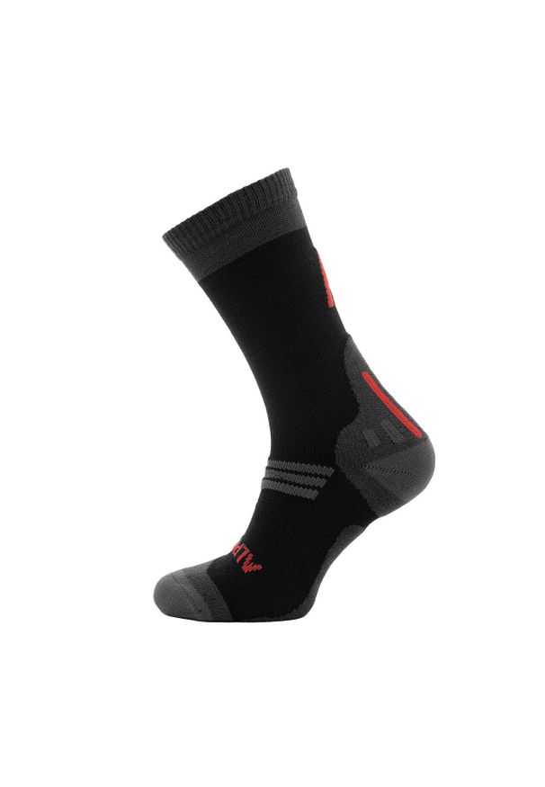 Skarpety trekkingowe Alpinus Valletto czarne merino coolmax. Kolor: czarny. Materiał: wełna. Sport: turystyka piesza