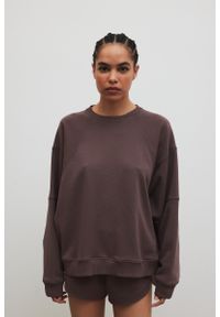 Marsala - Bluza damska z przeszyciami w kolorze PURPLE TAUPE - NORD-UNI. Materiał: bawełna, dzianina, poliester