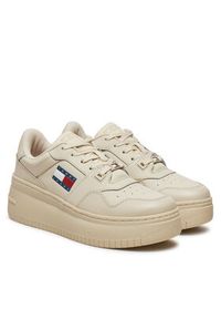 Tommy Jeans Sneakersy Retro Basket EN0EN02506 Beżowy. Kolor: beżowy. Materiał: skóra #4