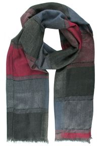 Lekki Szalik Wiosenno-Jesienny - Teer - Stonowana Kolorystyka, Duża Krata. Okazja: na spacer. Kolor: wielokolorowy. Materiał: poliester. Sezon: wiosna, jesień. Styl: elegancki #1