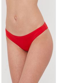 Emporio Armani Underwear - Emporio Armani Strój kąpielowy kolor czerwony miękka miseczka. Kolor: czerwony. Wzór: nadruk #4