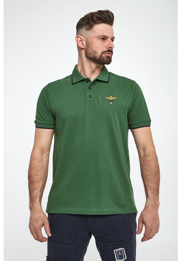 Aeronautica Militare - Polo męskie AERONAUTICA MILITARE. Typ kołnierza: polo