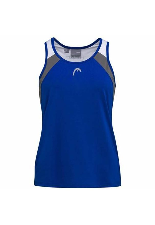 Head - Koszulka bez rękawów damska CLUB 22 Tank Top. Kolor: niebieski. Materiał: poliester. Długość rękawa: bez rękawów. Sport: tenis