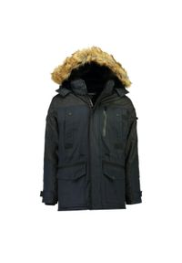 Kurtka zimowa męska Geographical Norway Burne. Kolor: niebieski. Materiał: poliester. Sezon: zima. Sport: turystyka piesza