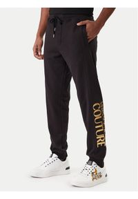 Versace Jeans Couture Spodnie dresowe 80GAAT00 CF01T Czarny Regular Fit. Kolor: czarny. Materiał: bawełna #1