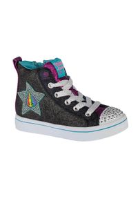 skechers - Buty do chodzenia dziewczęce, Skechers Twi-Lites Patch Cuties. Kolor: szary. Sport: turystyka piesza #1