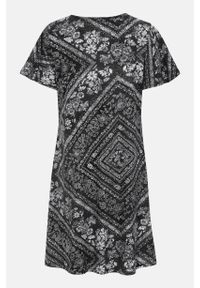 Cellbes - Dżersejowa sukienka ze wzorem. Kolor: czarny. Materiał: jersey. Typ sukienki: rozkloszowane. Styl: elegancki #3