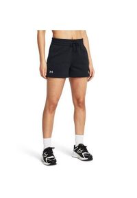 Spodnie do biegania damskie Under Armour Rival Fleece. Kolor: czarny. Długość: krótkie. Sport: bieganie