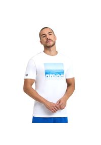 Koszulka Arena Men's T-Shirt Solid Cotton. Kolor: biały, zielony, wielokolorowy