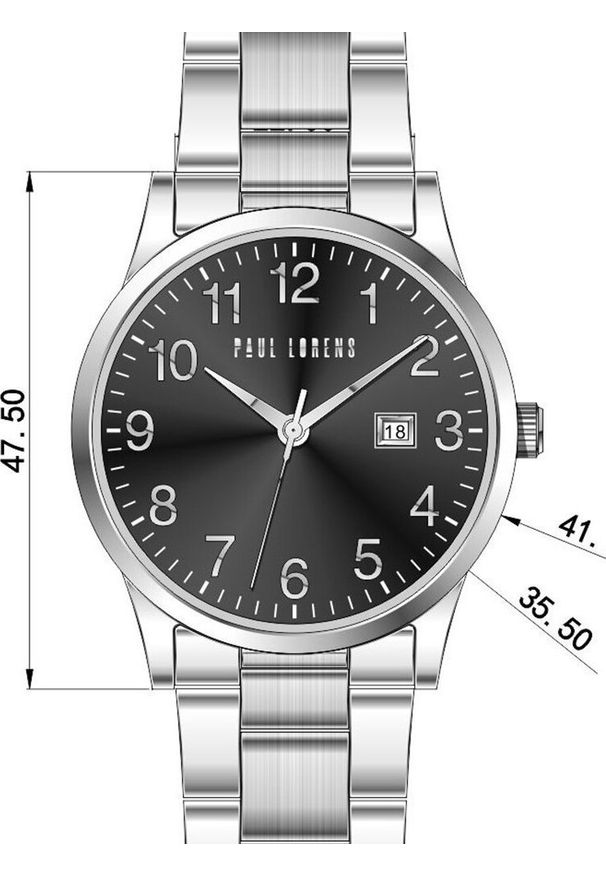 Paul Lorens - ZEGAREK MĘSKI PAUL LORENS - PL14573B2-1C1 (zg368b) + BOX