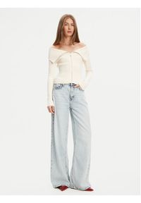 Guess Sweter W5YR03 Z30I2 Écru Slim Fit. Materiał: wiskoza #4