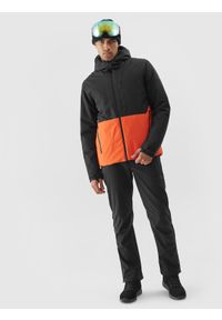 4f - Spodnie narciarskie membrana 10000 męskie - czarne. Stan: podwyższony. Kolor: czarny. Materiał: materiał, softshell, tkanina. Sezon: zima. Sport: narciarstwo #1