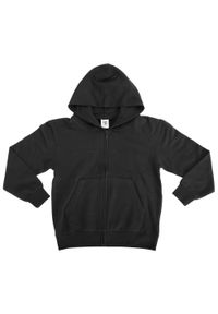 SG - Dziecięca Bluza Sportowa Unisex Kaptur Zamek. Kolor: czarny
