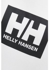 Helly Hansen bluza bawełniana kolor szary z kapturem z nadrukiem 53289-597. Okazja: na co dzień. Typ kołnierza: kaptur. Kolor: szary. Materiał: bawełna. Wzór: nadruk. Styl: casual #4