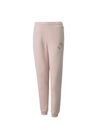 Spodnie dla dzieci Puma Alpha Sweatpants FL. Kolor: różowy