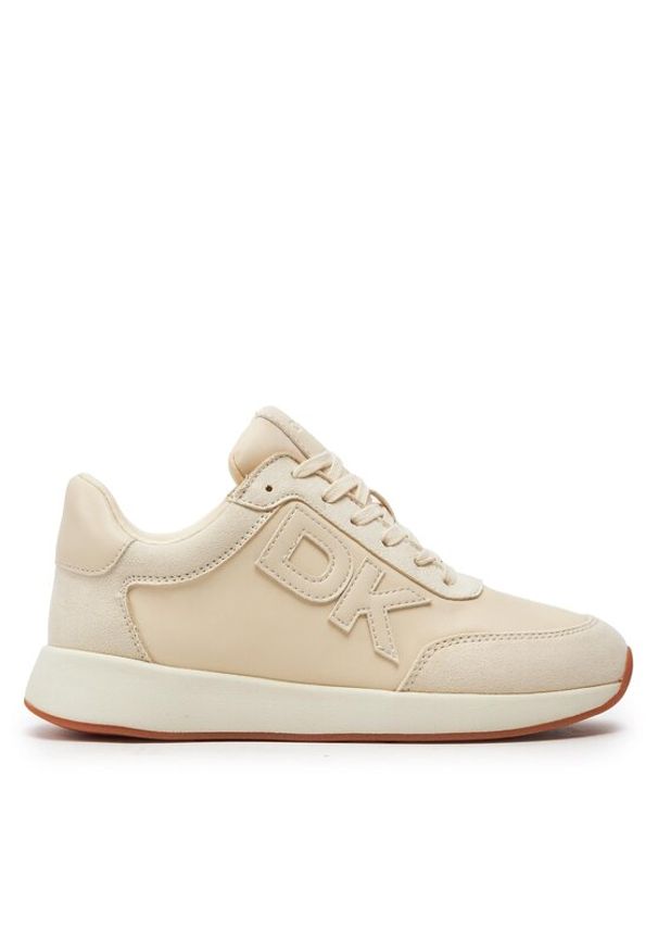 DKNY Sneakersy K1472129 Beżowy. Kolor: beżowy. Materiał: skóra