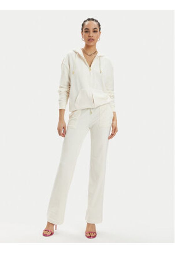 Juicy Couture Bluza Halan JCWAS24342G Écru Oversize. Materiał: syntetyk