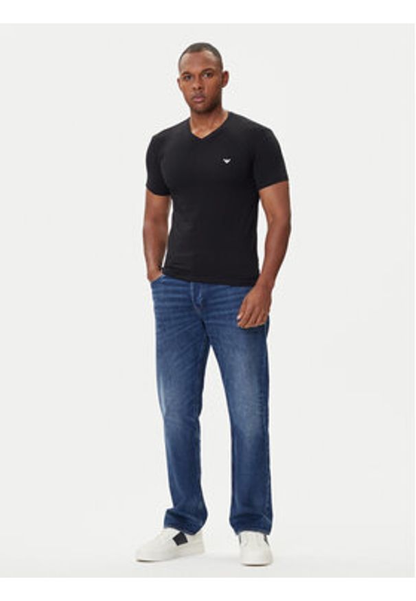 Emporio Armani Underwear T-Shirt EM000380 AF14133 UC001 Czarny Fitted Fit. Kolor: czarny. Materiał: bawełna