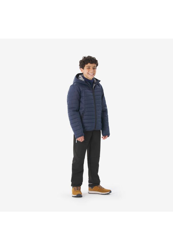quechua - Koszulka turystyczna dla dzieci Quechua MH100. Kolor: niebieski. Materiał: poliester, materiał. Sezon: lato. Styl: sportowy