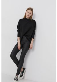 Noisy may - Noisy May Spodnie damskie kolor czarny dopasowane medium waist. Kolor: czarny