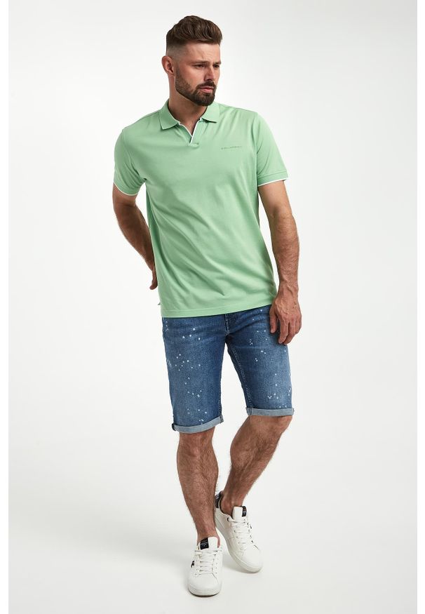 Karl Lagerfeld - Polo męskie z logo KARL LAGERFELD. Typ kołnierza: polo