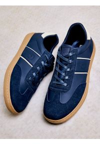 Big-Star - Sneakersy męskie sportowe ze skóry ekologicznej granatowe SS174079 403. Okazja: na co dzień. Nosek buta: okrągły. Kolor: niebieski. Materiał: skóra ekologiczna #7
