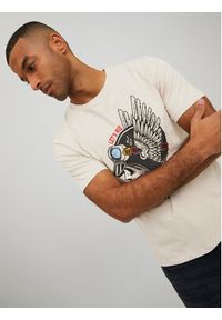 Jack & Jones - Jack&Jones T-Shirt Roxbury 12227779 Beżowy Regular Fit. Kolor: beżowy. Materiał: bawełna #7