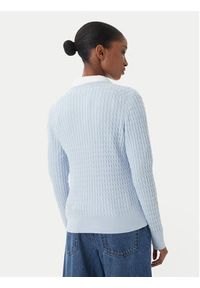 TOMMY HILFIGER - Tommy Hilfiger Sweter WW0WW44987 Niebieski jasny Regular Fit. Kolor: niebieski. Materiał: bawełna #3