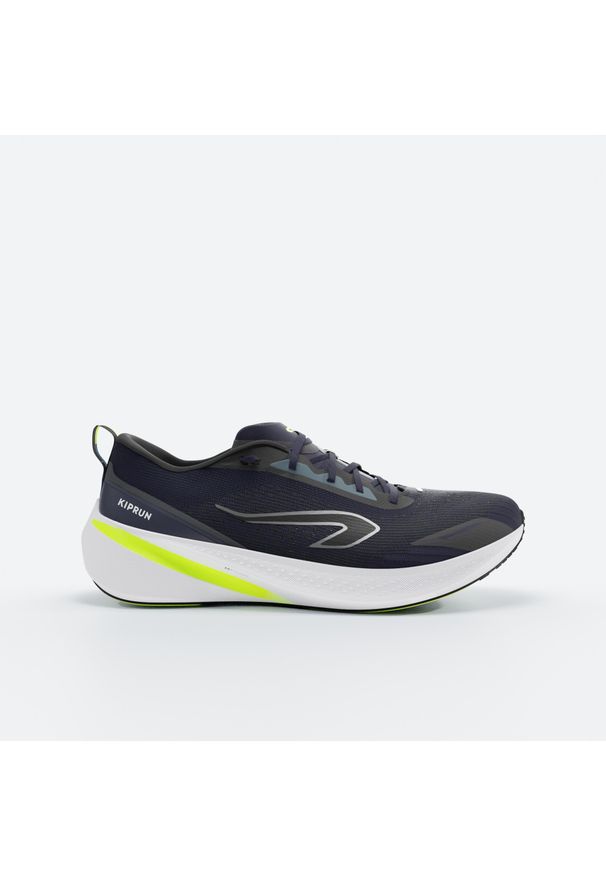 KIPRUN - Buty do biegania męskie Kiprun Cushion 500. Kolor: wielokolorowy, żółty, biały, zielony, niebieski. Szerokość cholewki: normalna