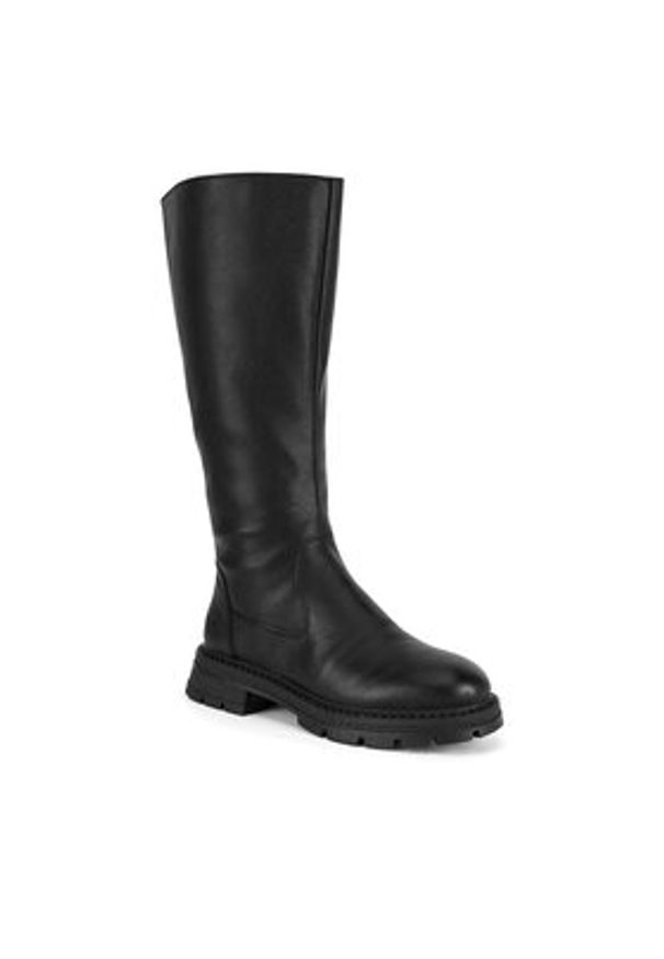 Rieker Kozaki Z9856-00 Czarny. Kolor: czarny. Materiał: skóra