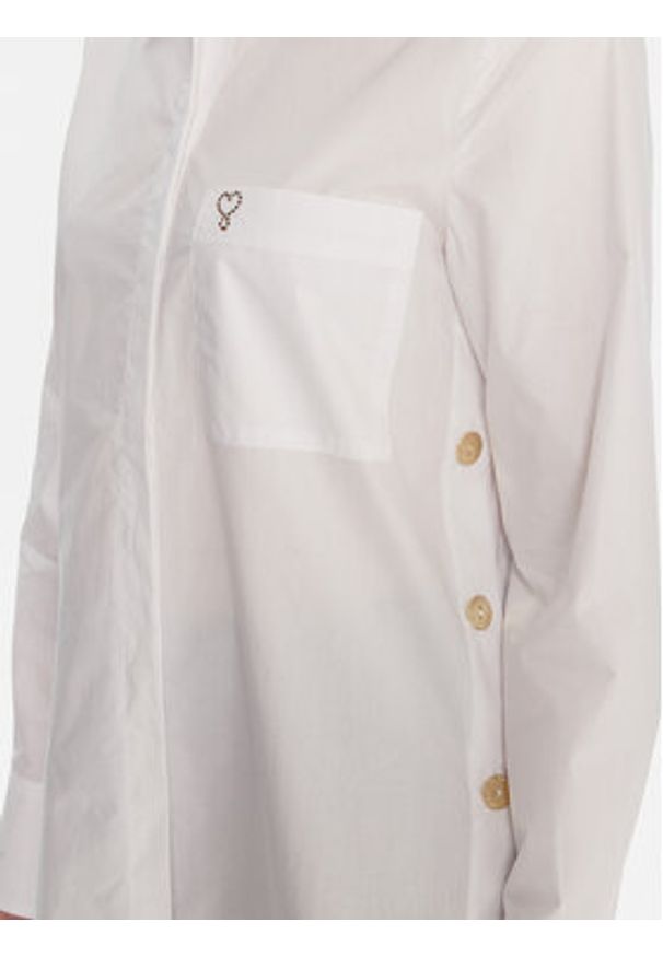 LOLA CASADEMUNT Koszula LF2515025 Biały Regular Fit. Kolor: biały. Materiał: bawełna