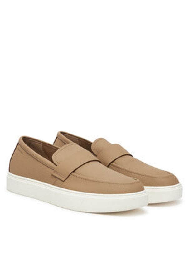 Calvin Klein Mokasyny Moccasin Lth Unlined HM0HM01813 Brązowy. Kolor: brązowy. Materiał: skóra