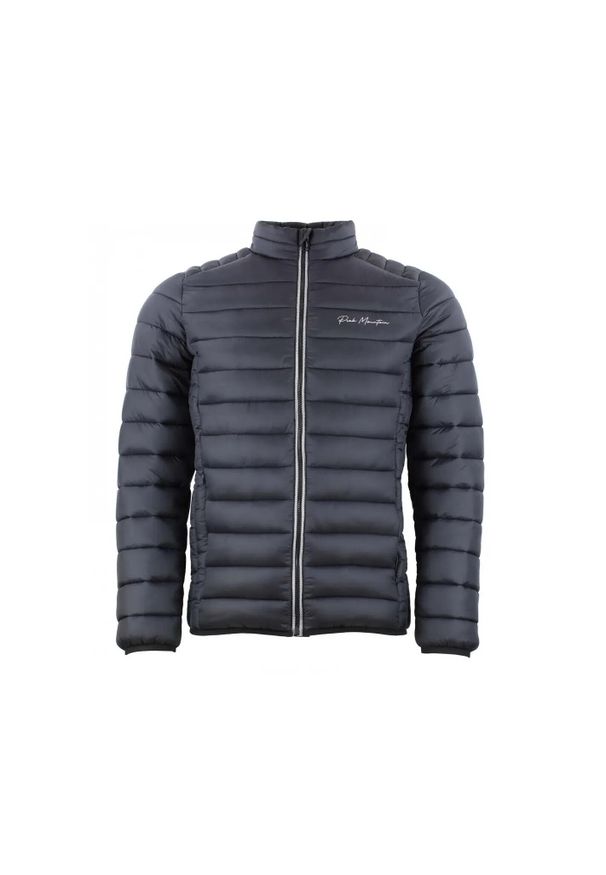 PEAK MOUNTAIN - Cienka kurtka puchowa bez kaptura Peak Mountain. Typ kołnierza: bez kaptura. Kolor: czarny. Materiał: puch. Sport: turystyka piesza