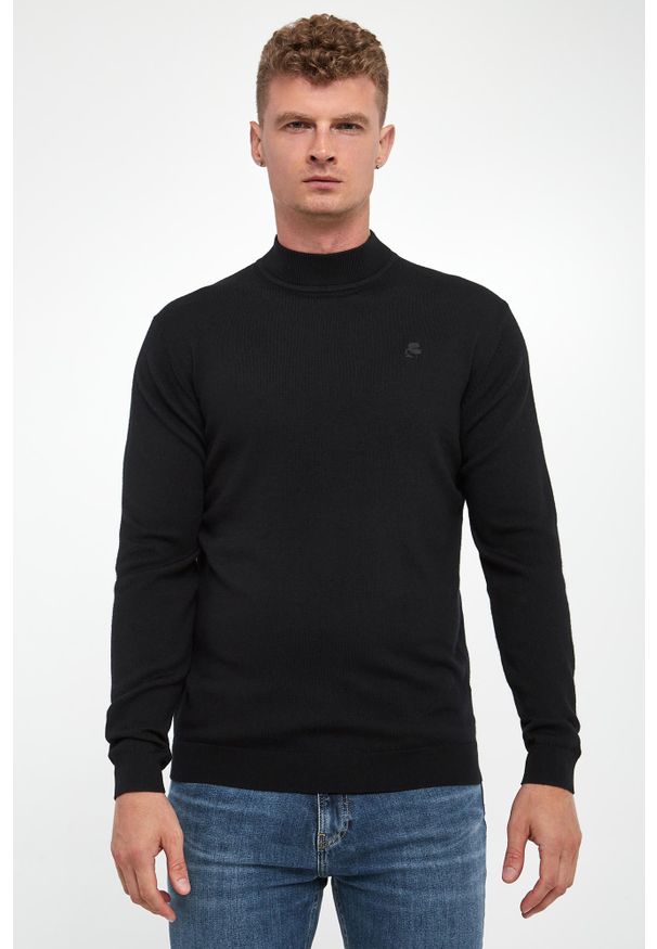 Karl Lagerfeld - Sweter męski wełniany KARL LAGERFELD. Materiał: wełna