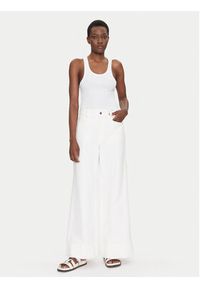 BOSS Jeansy Talashea 50537020 Écru Wide Leg. Kolor: kremowy #2