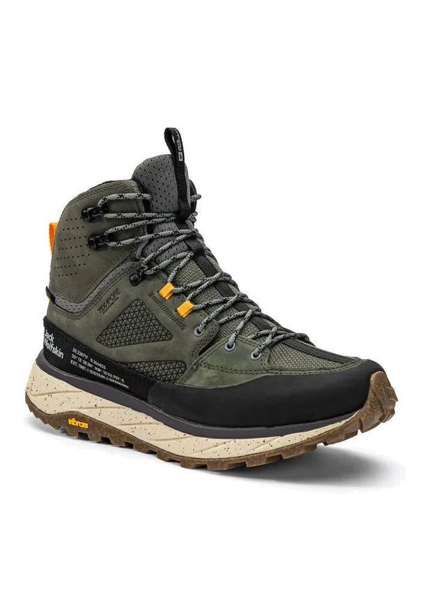 Buty trekkingowe męskie Jack Wolfskin Terraquest Texapore Mid. Kolor: zielony