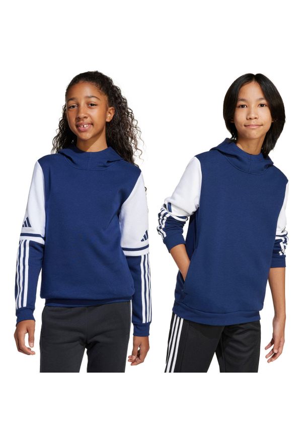 Adidas - Bluza dla dzieci adidas Squadra 25 Sweat Hoody. Kolor: biały, wielokolorowy, niebieski