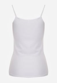 Born2be - Biały Bieliźniany Top z Bawełny Ozdobiony Koronkową Lamówką Bervina. Kolor: biały. Materiał: bawełna, koronka. Wzór: aplikacja #6