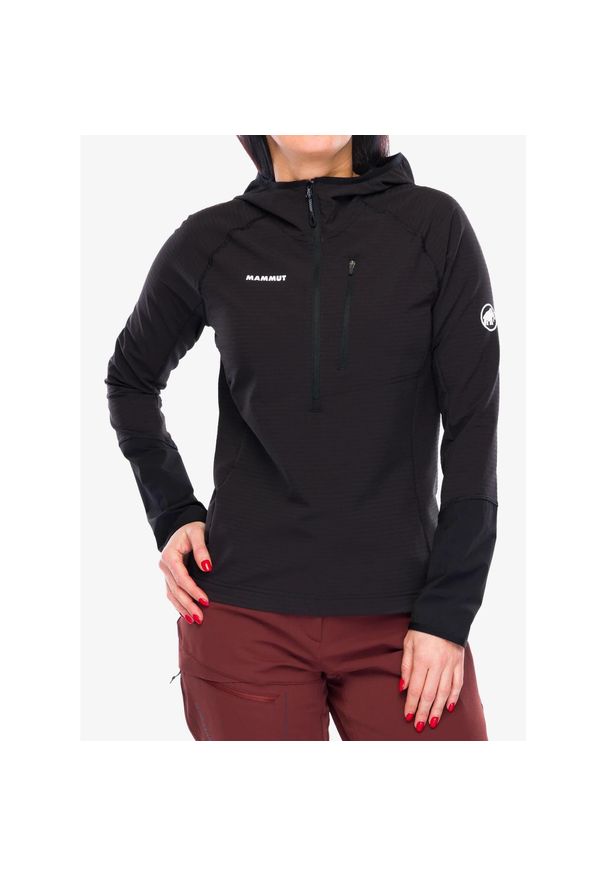 Bluza z kapturem damska Mammut Madris Light ML Half Zip Hoody. Typ kołnierza: kaptur. Kolor: czarny