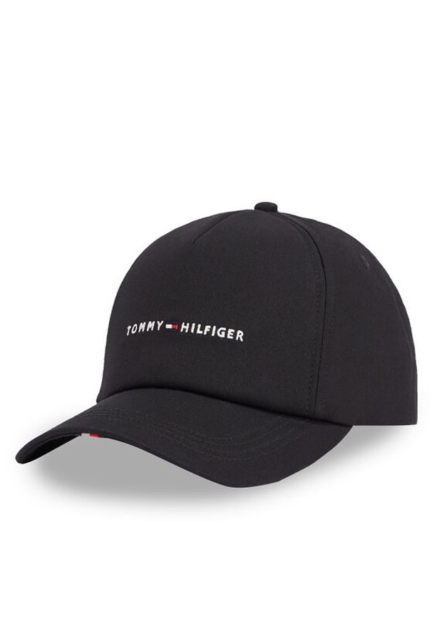 TOMMY HILFIGER - Tommy Hilfiger Czapka z daszkiem Th Foundation Soft 6 Panel Cap AM0AM13162 Czarny. Kolor: czarny. Materiał: materiał, bawełna
