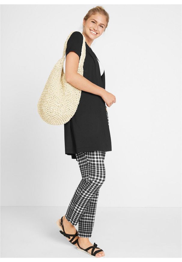 bonprix - Kardigan z miękkiej wiskozy. Kolor: czarny. Materiał: wiskoza. Długość: długie