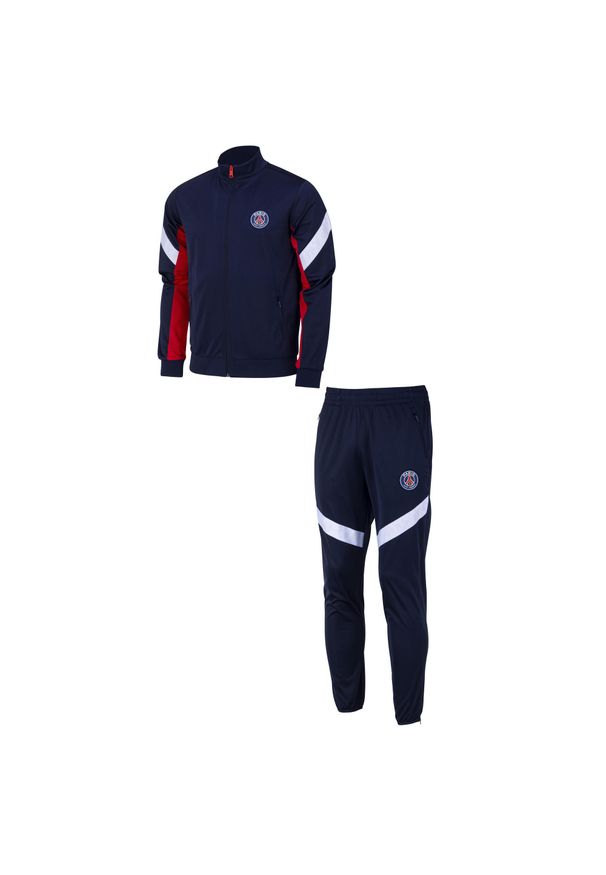 PARIS SAINT GERMAIN - Dres piłkarski dziecięcy Paris Saint-Germain 24/25. Kolor: wielokolorowy, niebieski, czerwony. Materiał: dresówka. Styl: elegancki, sportowy