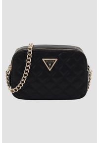 Guess - GUESS Czarna damska torebka Giully II. Kolor: czarny. Materiał: skórzane. Styl: elegancki, casual