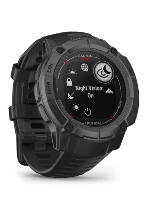 GARMIN - Garmin Instinct 2X Solar Tactical Edition (czarny / czarny pasek). Rodzaj zegarka: smartwatch. Kolor: czarny. Styl: militarny, biznesowy