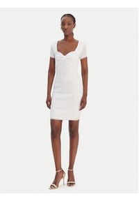 Guess Sukienka codzienna W6GK15 K2950 Biały Slim Fit. Okazja: na co dzień. Kolor: biały. Materiał: syntetyk. Typ sukienki: proste. Styl: casual #3